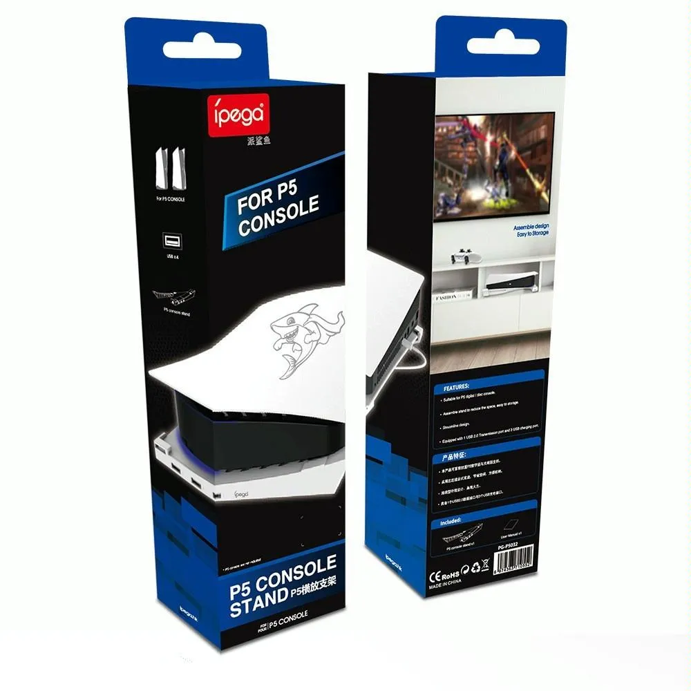4-Port USB Hub Base | For PS5 | Horizontal Stand