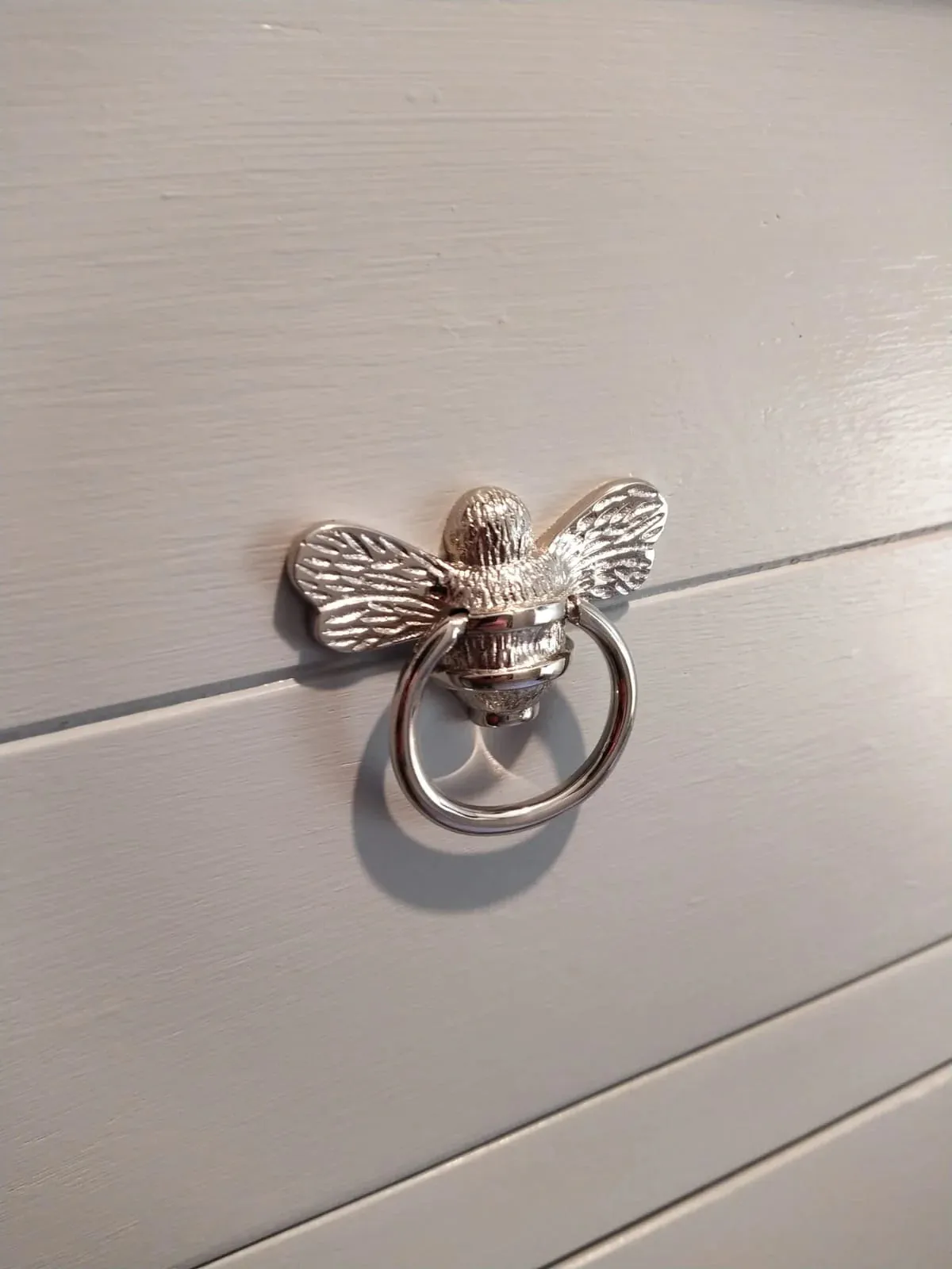 Brass Bee Ring Pull - Nickel or Heritage