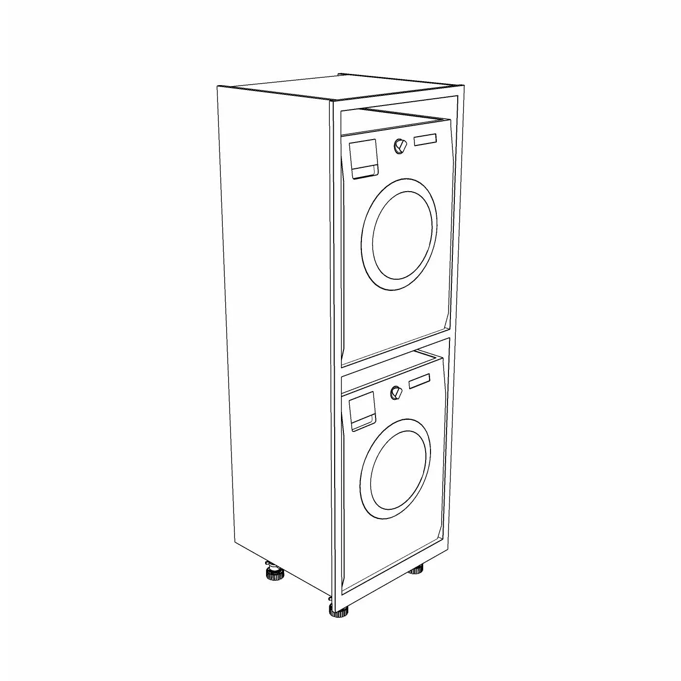 Utility Stacked Appliance Housing
